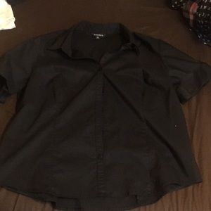 Black button up blouse